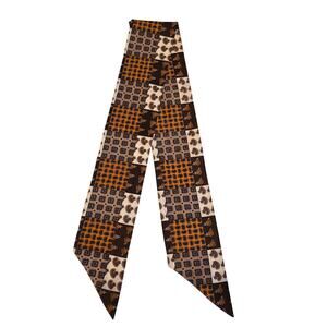 Vtg 70s Union Made Patchwork Paisley Skinny Sash Scarf Mod Boho 60"